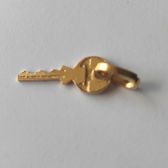 Key Solid Yellow Gold Pendant Charm - Picture 10 of 13